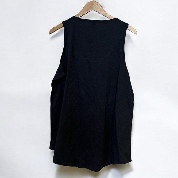 INSTANT MESSAGE Rainbow Palm Tree Scoop Neck Sleeveless Tank Top 1X Plus - Picture 3 of 5